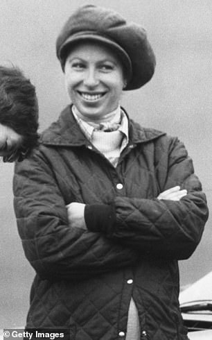 Princess Anne at the Chatsworth Horse Trials, held in the grounds of Chatsworth House,  October 1977