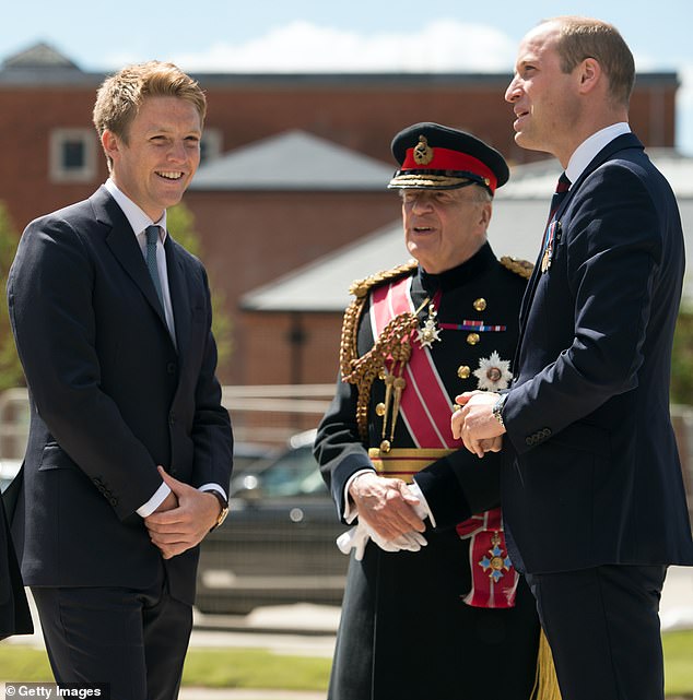 William and Hugh, known as Hughie to close friends, have maintained a close friendship over the years (seen in 2018 at the Stanford Hall Estate in Leeds with General Timothy Granville-Chapman)