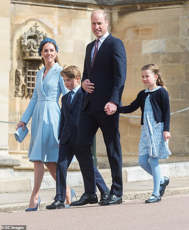 The Prince and Princess of Wales will skip the traditional Easter gathering at Windsor Castle this year. Pictured at Easter Service in 2022