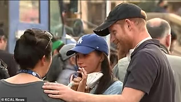 Prince Harry and Meghan met first responders and victims of the Eaton Fire in Los Angeles earlier this year