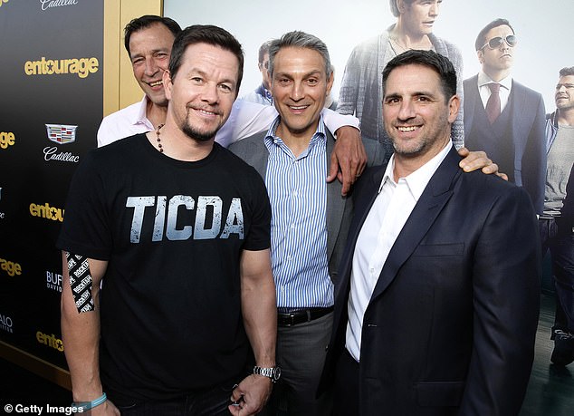 Mark Wahlberg, Ari Emanuel and Producer Stephen Levinson (Johnny Alves in the background)