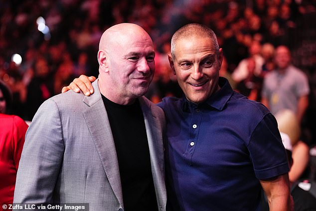 Emanuel is pictured with Joe Rogan in 2024. The super-agent believes live events including sports will help make him his next fortune