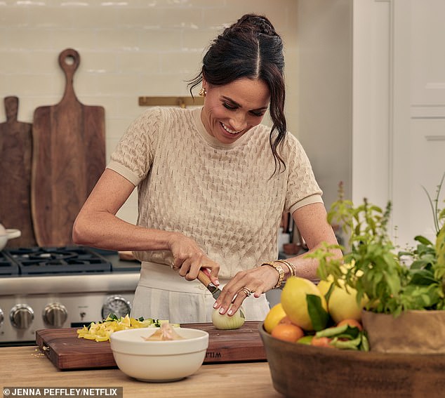 The 43-year-old showcased her impressive skills in the kitchen in her Netflix series With Love, Meghan