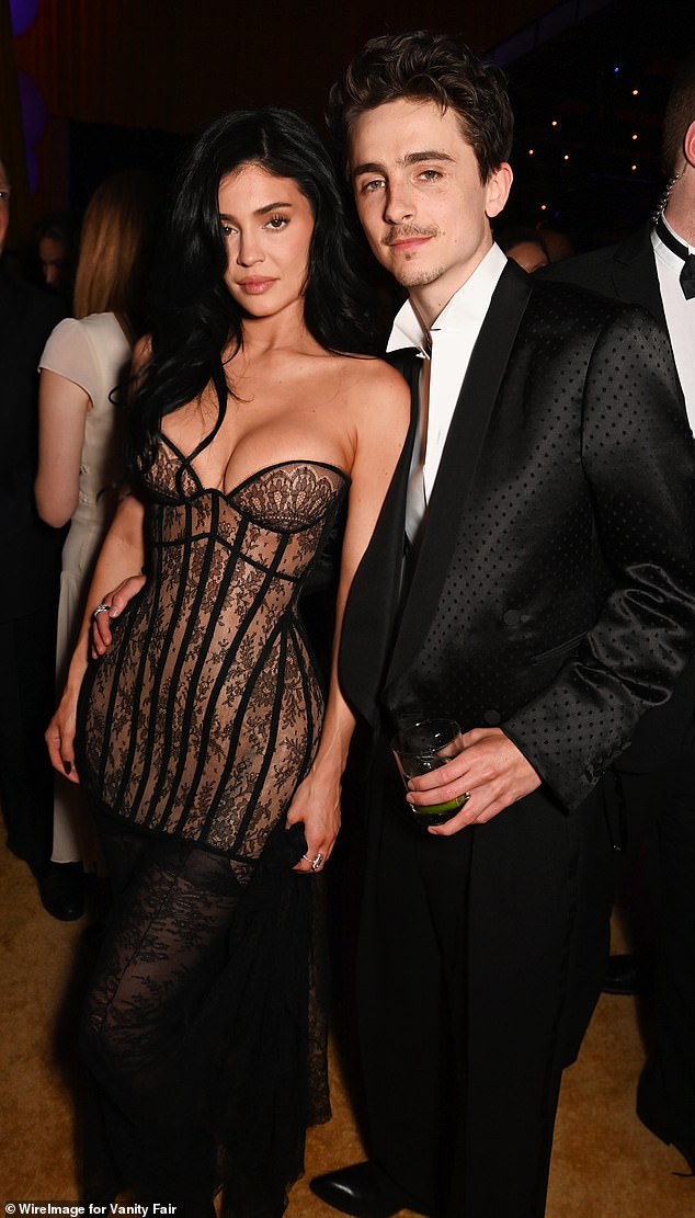 Kylie Jenner and Chalamet attend the 2025 Vanity Fair Oscar Party in March in Beverly Hills