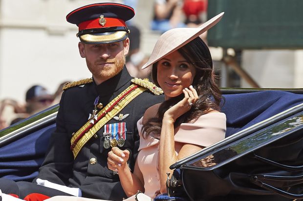 TOPSHOT – Britain’s Prince Harry, Duke of Sussex and Britain’s...
