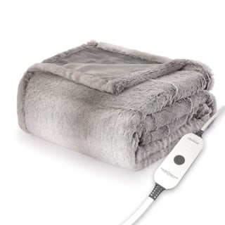 Electric Throw Royal Faux Fur Heated Blanket