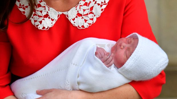 Britain’s Prince William and Kate, Duchess of Cambridge with their...