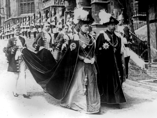 Procession of the Knights of the Garter at Windsor Castle...