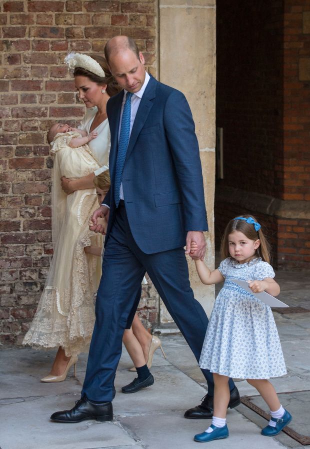 Britain’s Prince William and Kate Duchess of Cambridge with their...