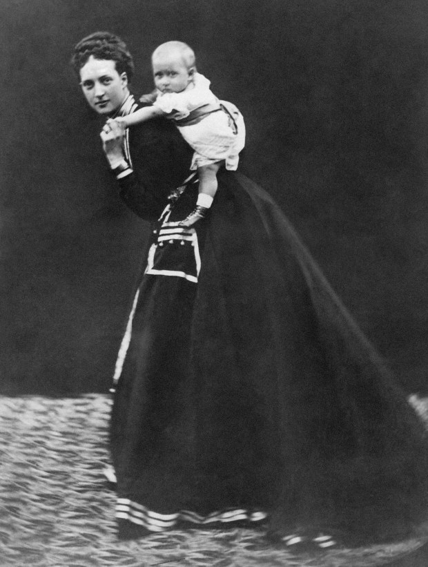 King George V as a baby circa 1865 on the...