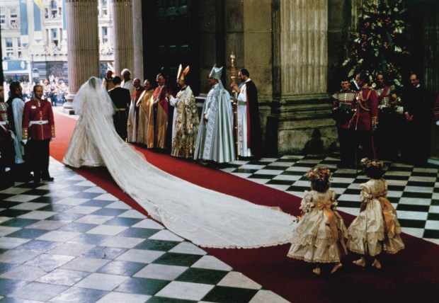 With a 25-foot (7.6 meter) sweeping train, The Princess of...