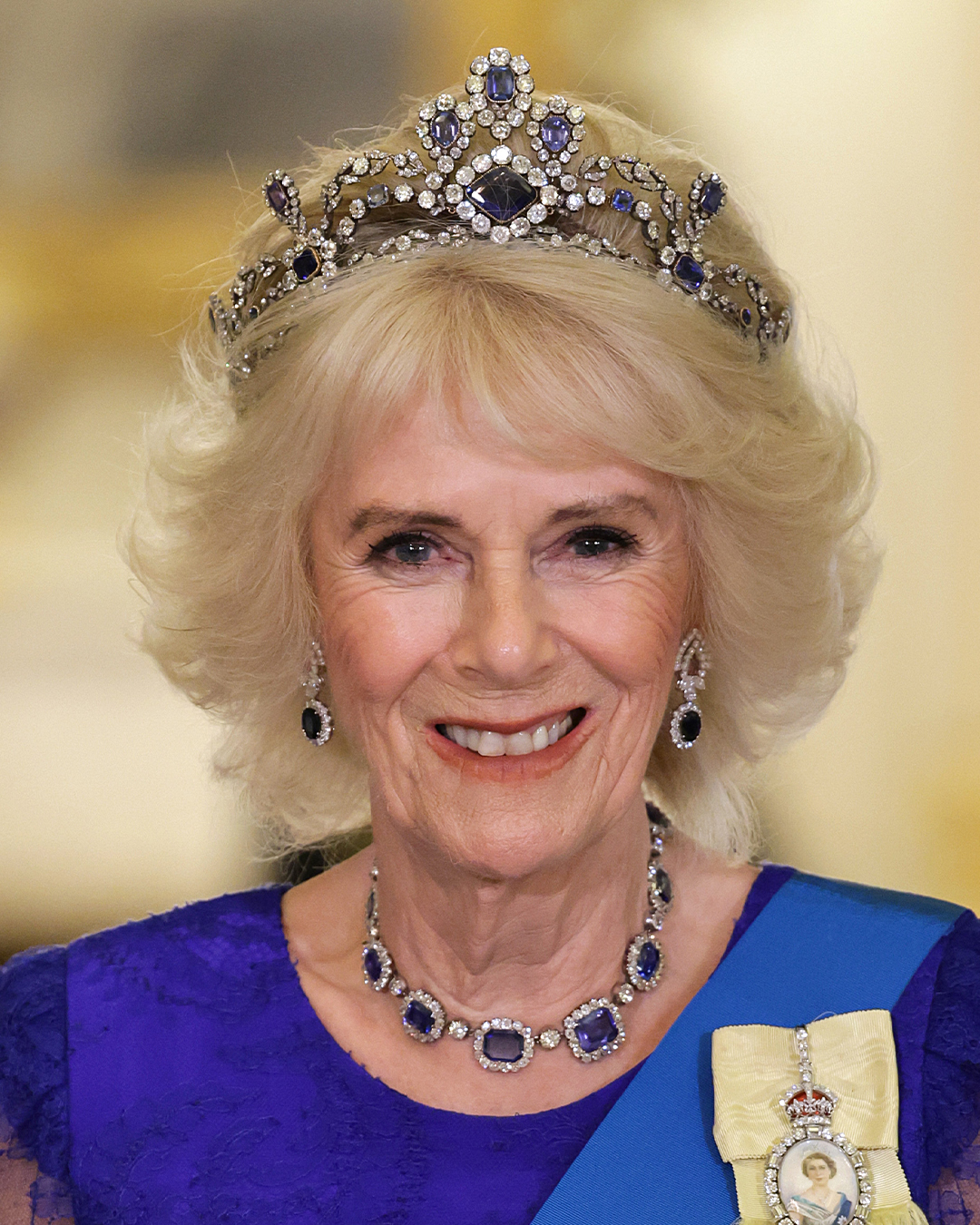 Queen Elizabeth II  historic collection of royal tiaras Garrard Queen Elizabeth's Queen Elizabeth’s Belgian Sapphire Tiara Camilla 