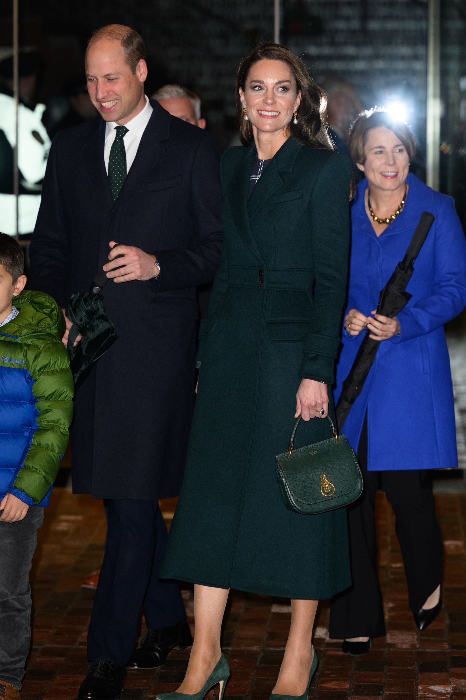 Image may contain Prince William Duke of Cambridge Maura Healey Person Accessories Bag Handbag Clothing and Footwear