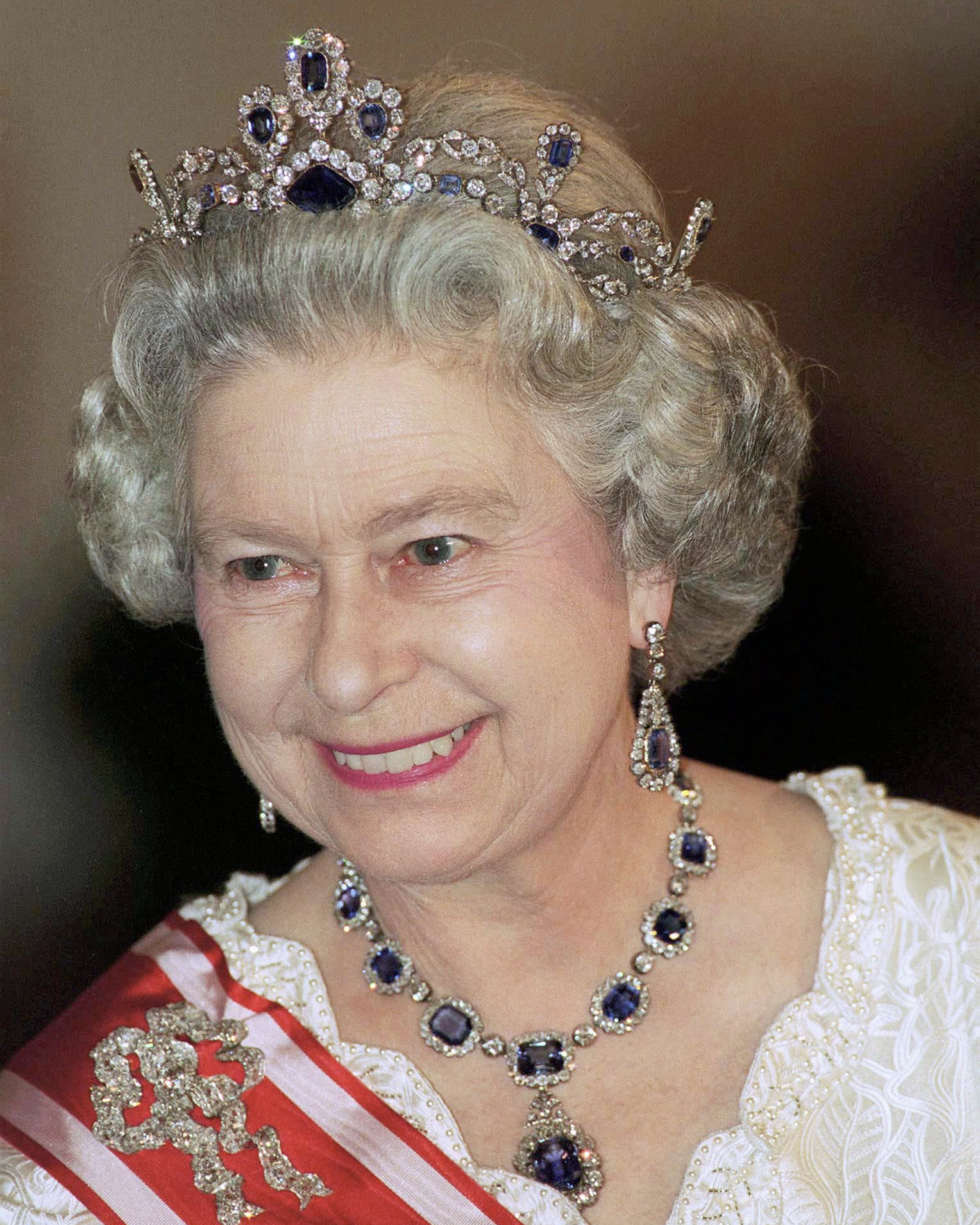 Queen Elizabeth II  historic collection of royal tiaras Garrard Queen Elizabeth's Queen Elizabeth’s Belgian Sapphire Tiara