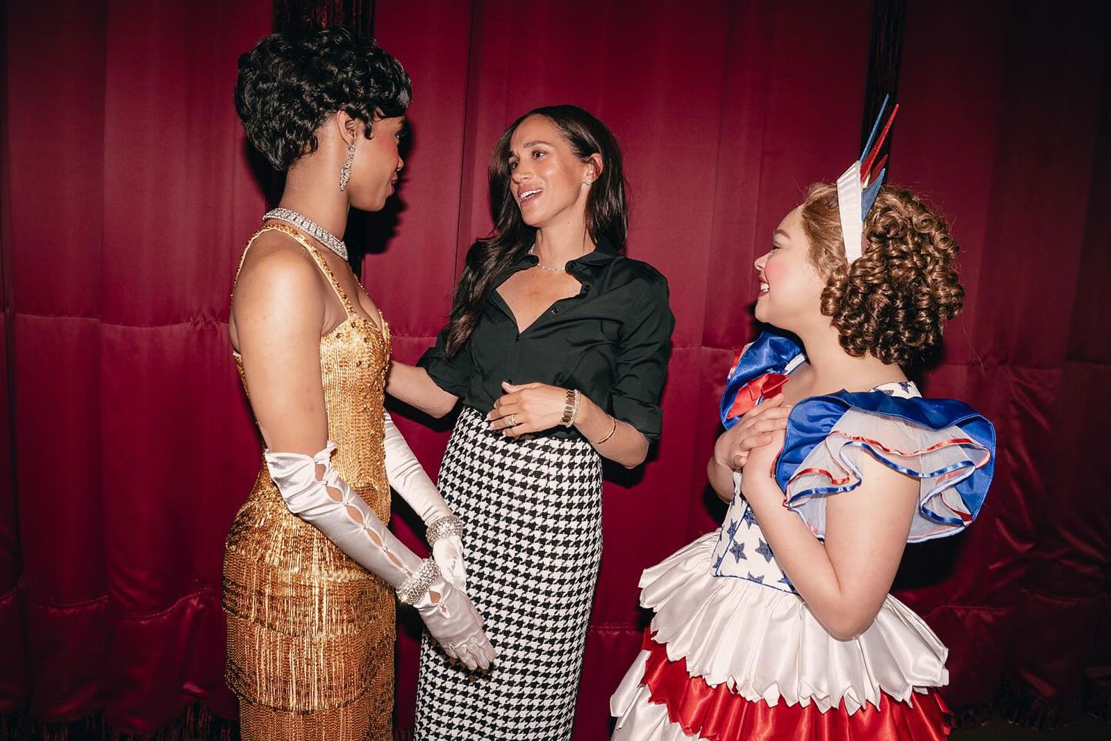 Meghan Markle with the cast of Gypsy on Broadway.