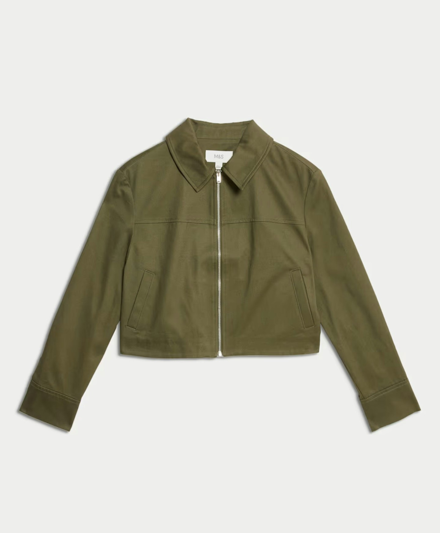 M&S, Pure Cotton Twill Collared Short Jacket
