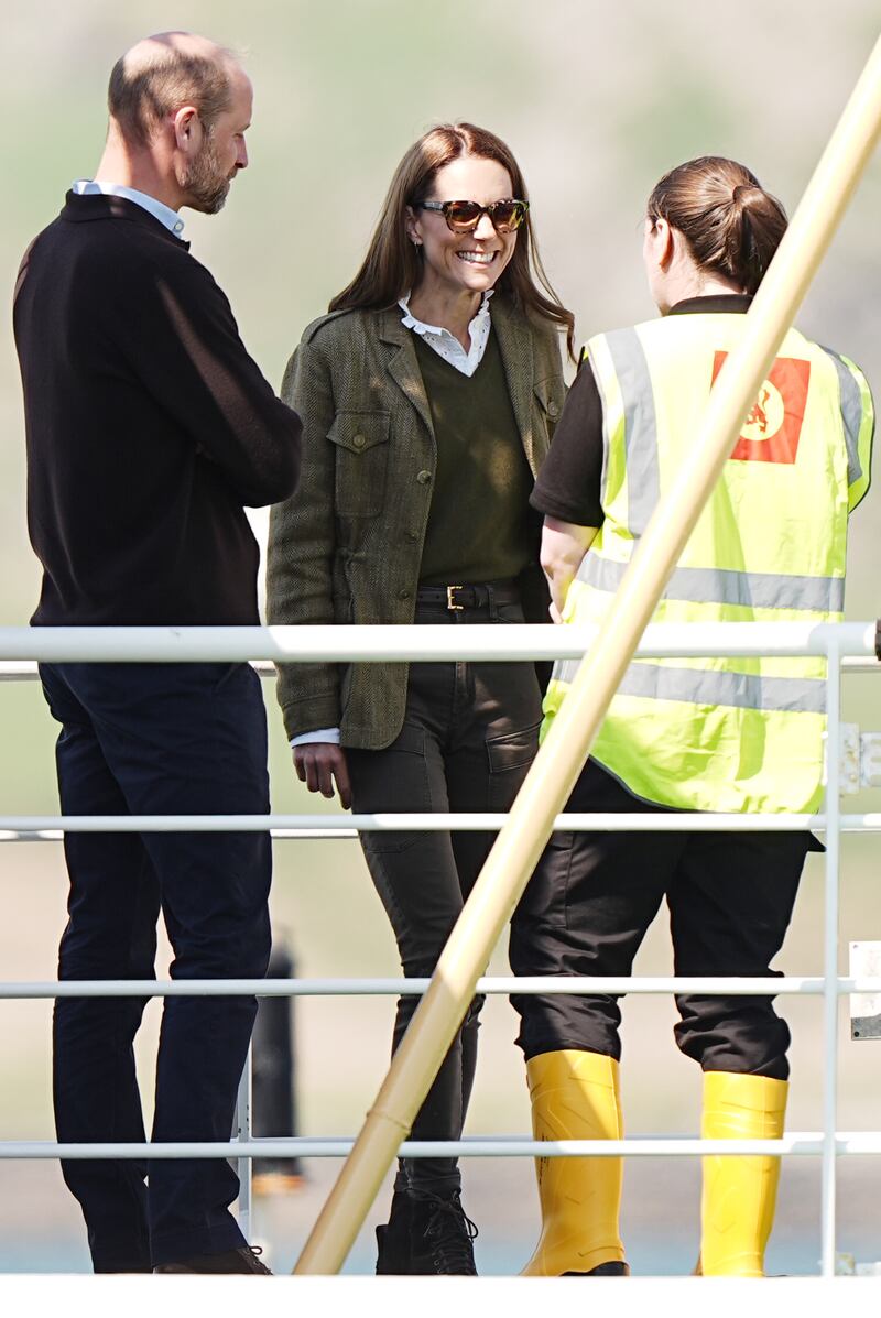 William and Kate spoke with crew members on board the ferry