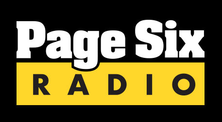 the black, white, and yellow logo for page six radio