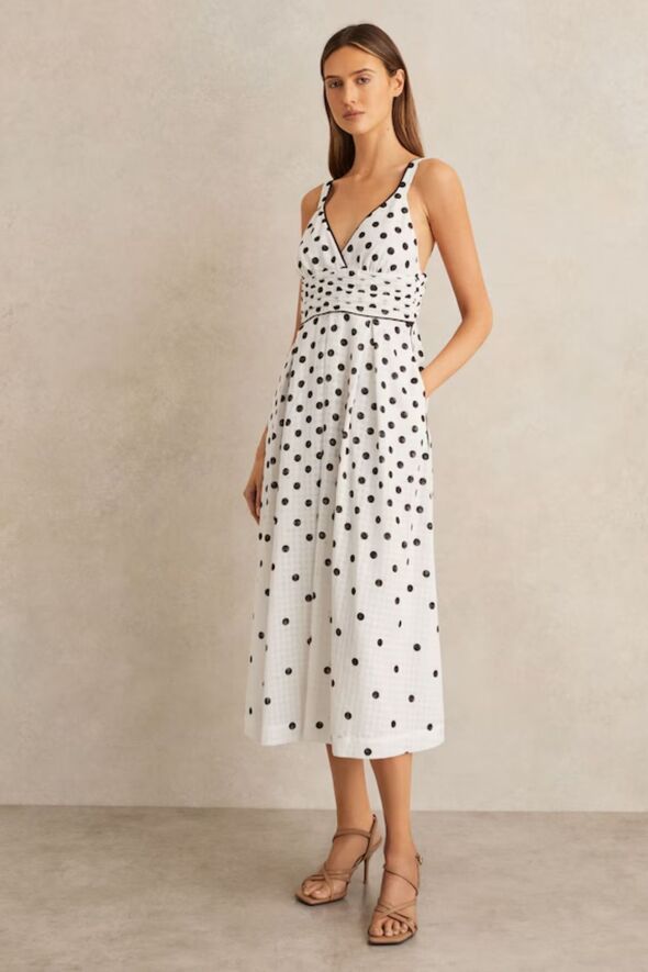 Reiss Polka Dot Midi Dress Reiss Polka Dot Midi Dress