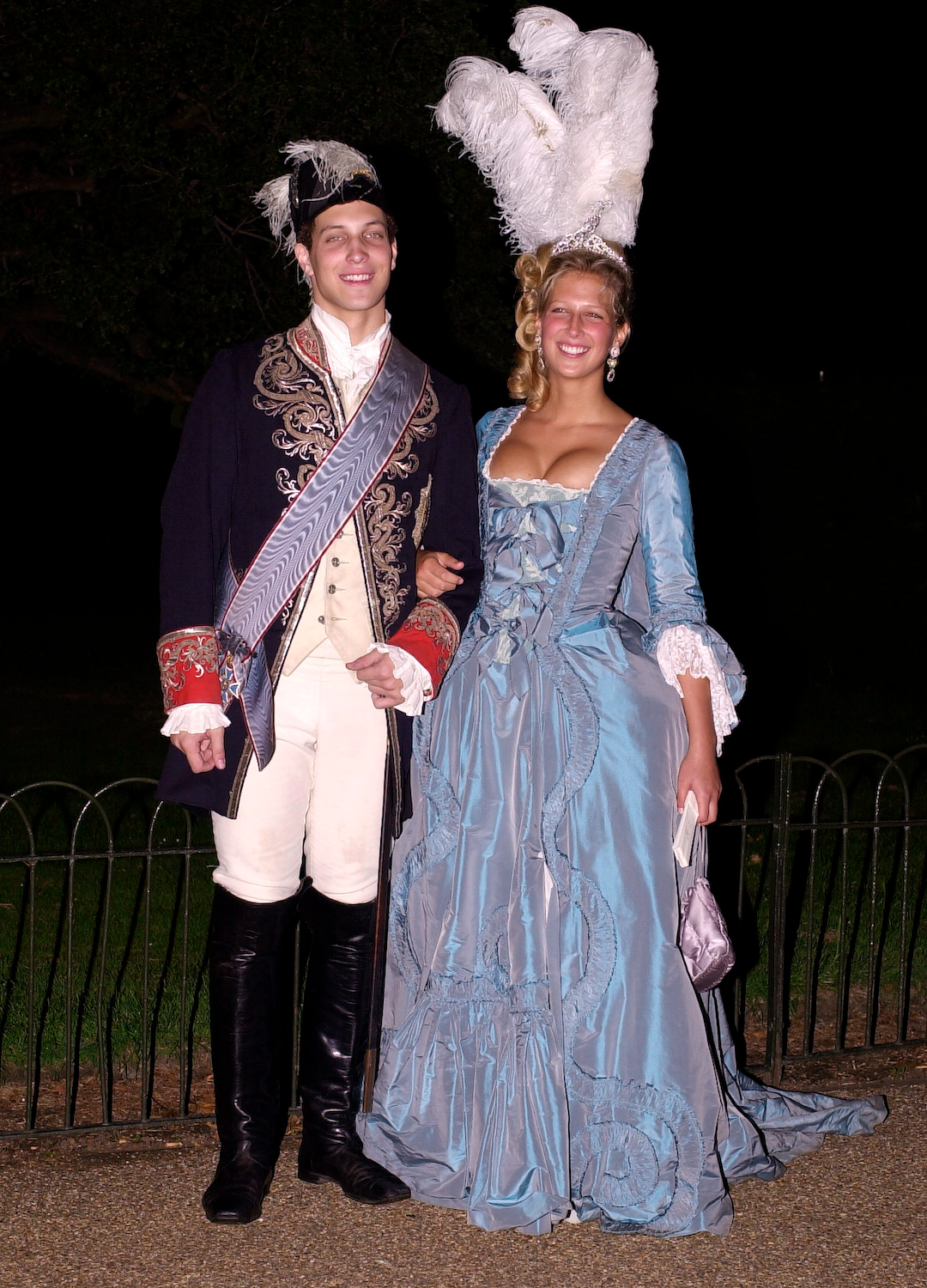 Lord Frederick Windsor and Lady Gabriella Windsor, dressed in 18th century costumes for a birthday ball hosted by their parents at Kensington Palace, London in 2000