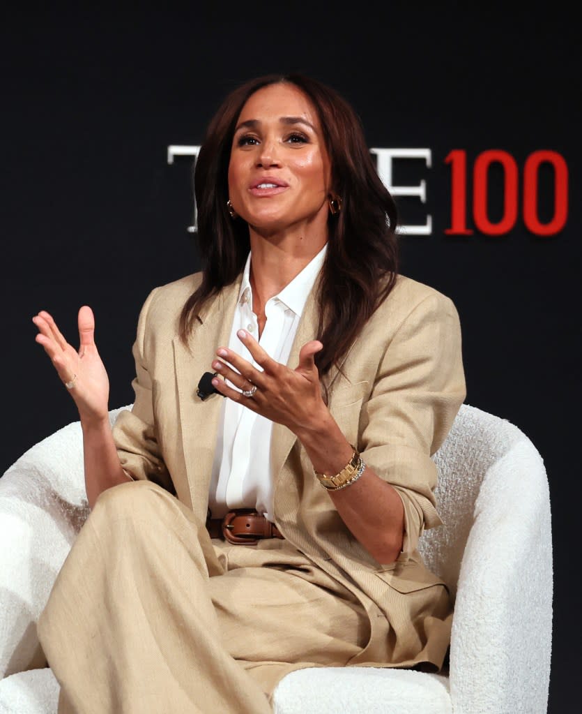 “[It’s] about to happen, and I just hope I’m back home in time for it!” she told the audience. Getty Images for TIME
