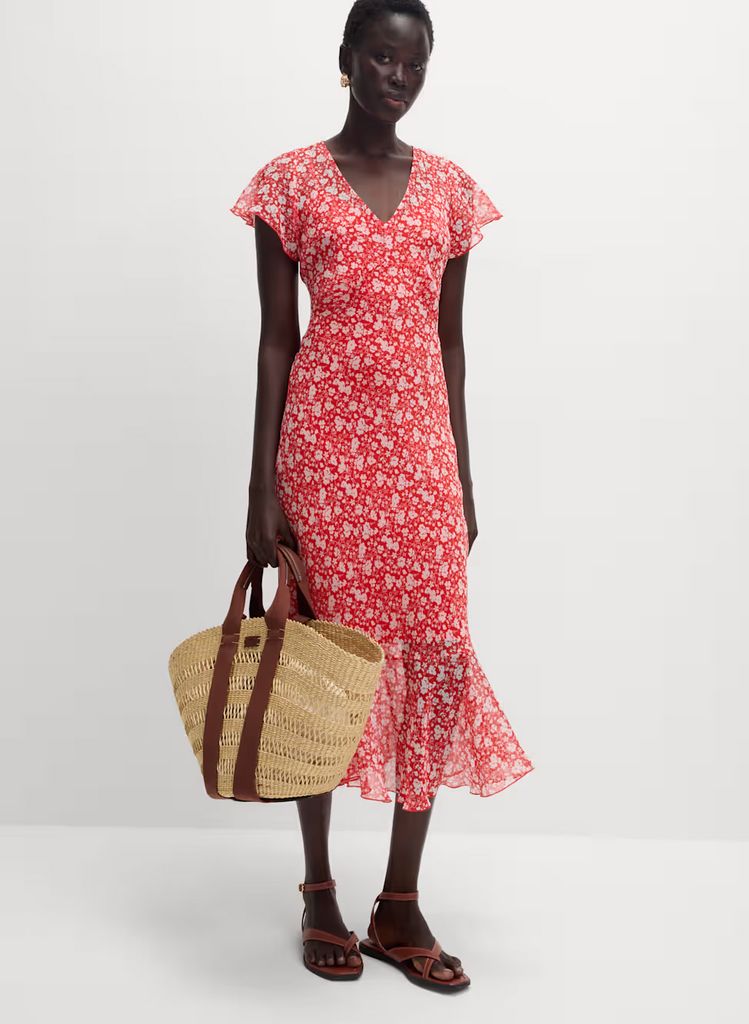 M&S floral midi dress