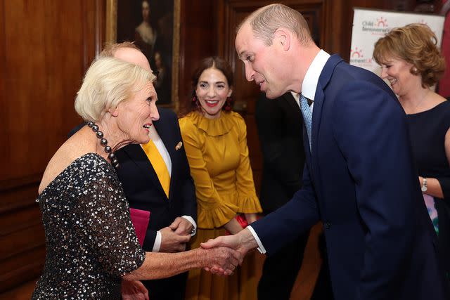 Chris Jackson/Getty Mary Berry and Prince William in London on June 10, 2019