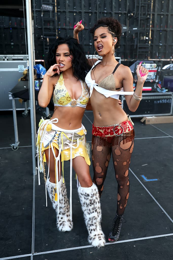 <p>Becky G & Tyla</p>