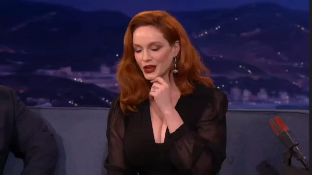 Christina Hendricks on Conan on TBS, April 8, 2014