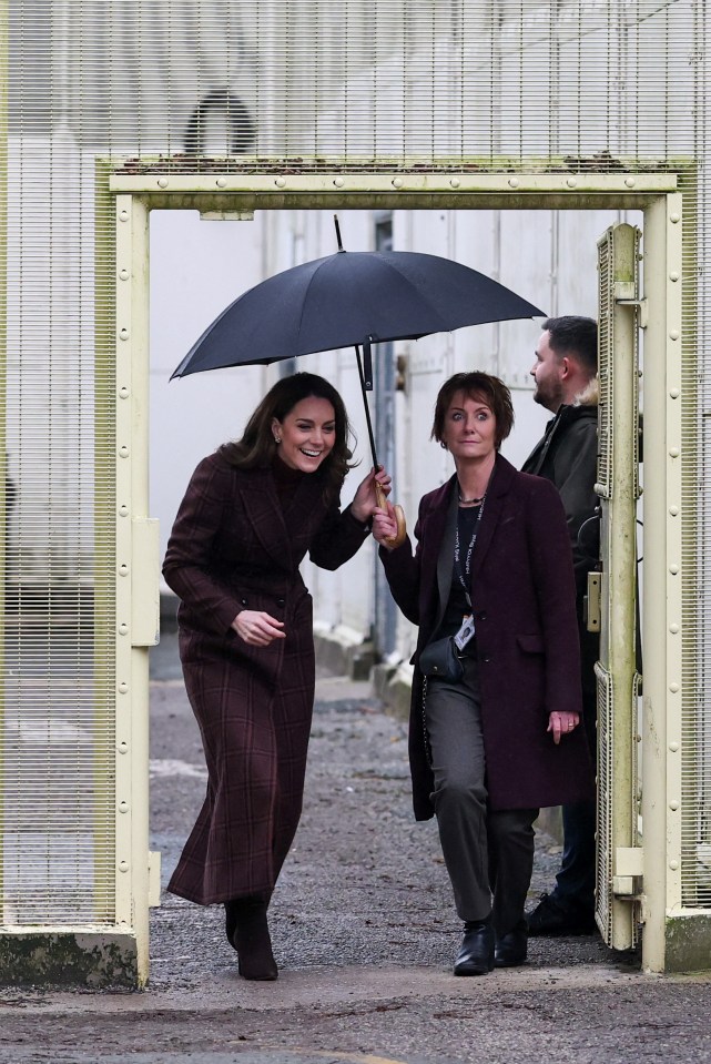 Princess Catherine visiting a mother and baby unit at a prison.