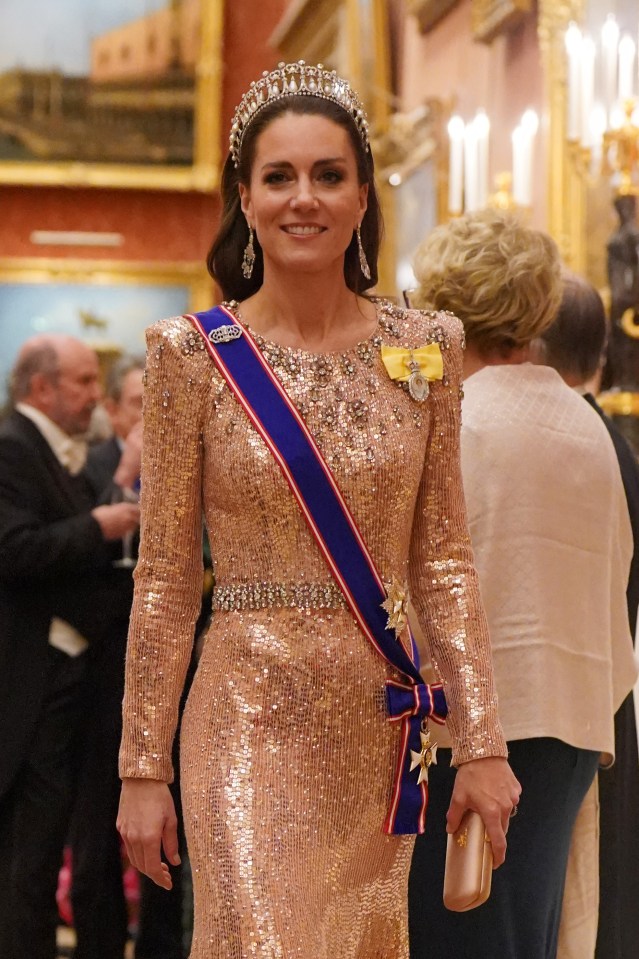 Catherine, Princess of Wales, at an evening reception.