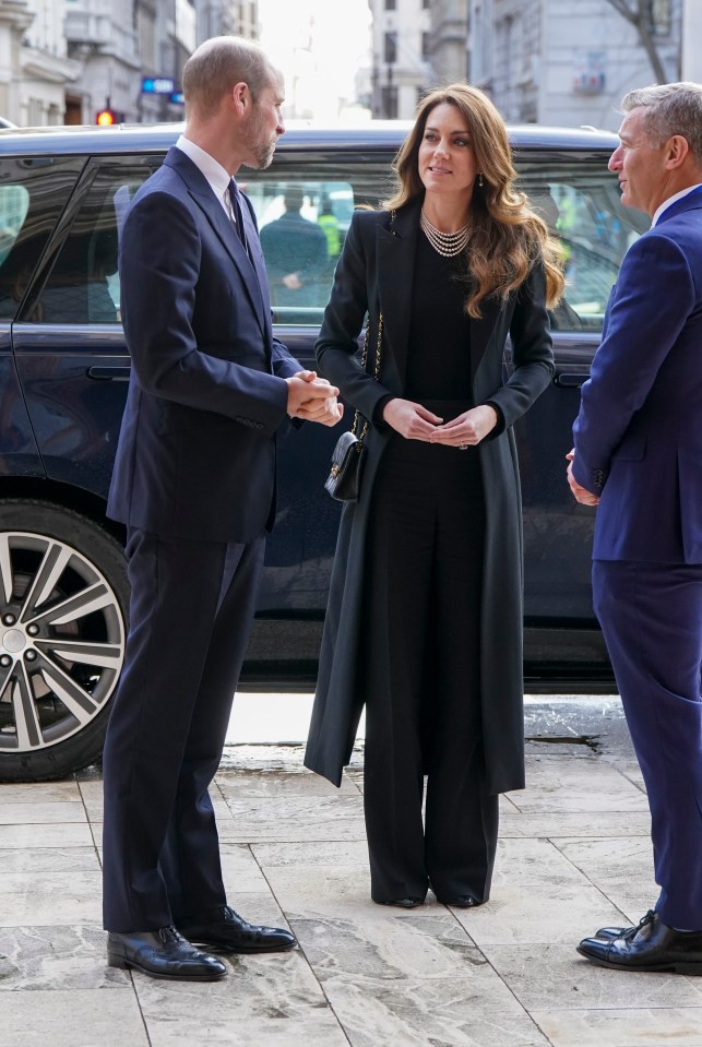 Prince William and Catherine, Princess of Wales, at a Holocaust Memorial Day ceremony.
