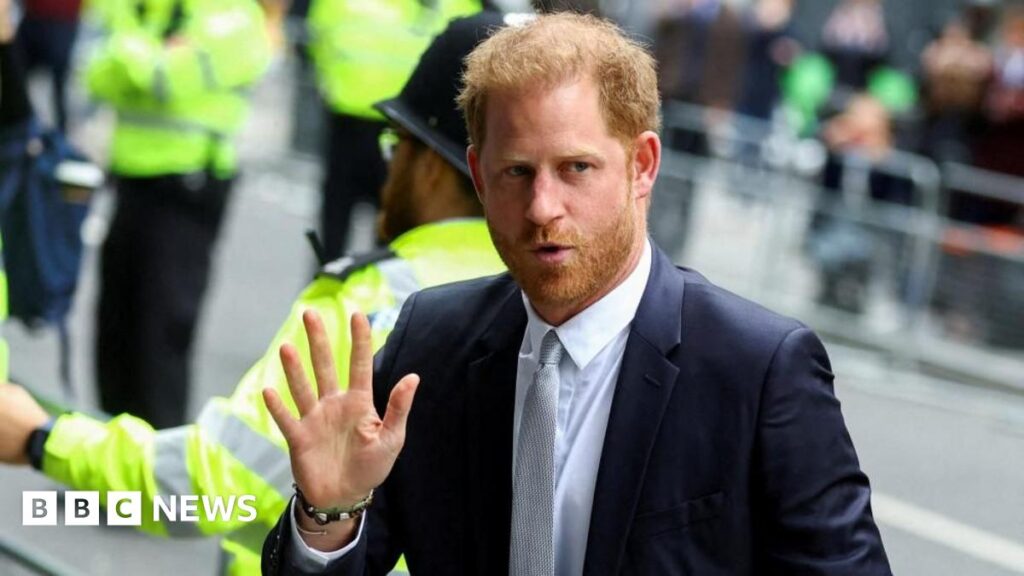 Britain's Prince Harry, Duke of Sussex steps out of a car, outside the Rolls Building of the High Court in London, Britain June 7, 2023