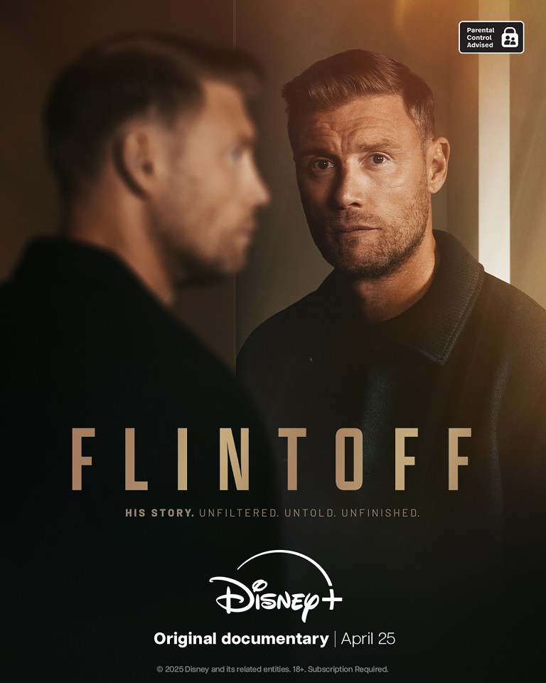Poster for the Disney+ documentary "Flintoff."