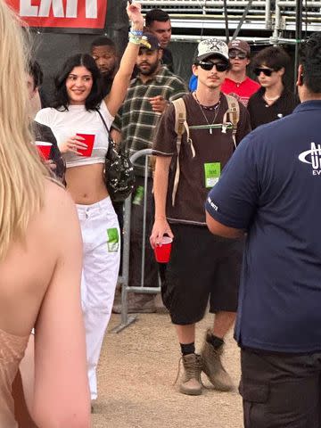 BACKGRID Kylie Jenner and Timothée Chalamet attend Coachella on April 12, 2025