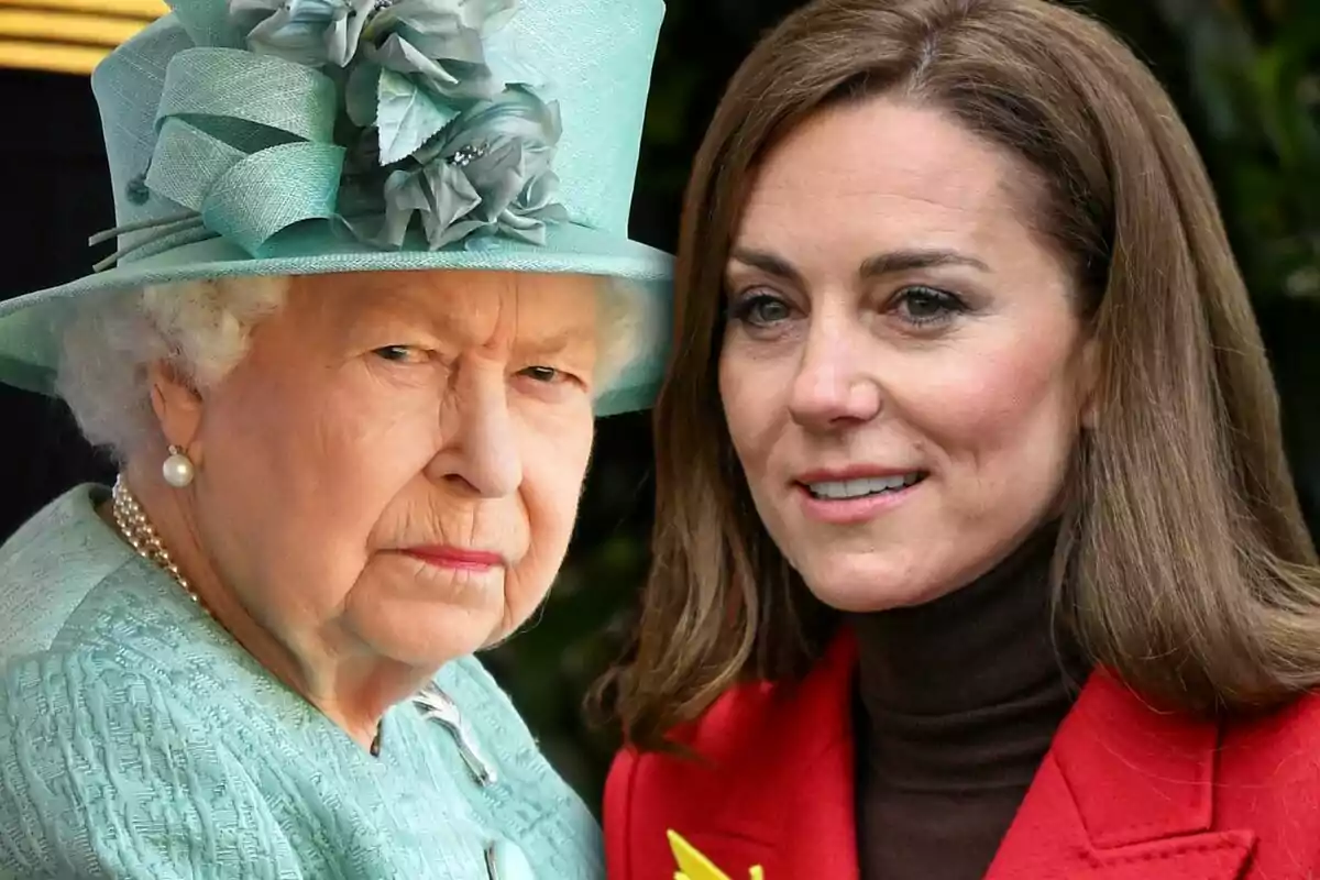 Two women pose together, one wearing a green hat with flowers and the other wearing a red coat. Two women pose together, one wearing a green hat with flowers and the other wearing a red coat.