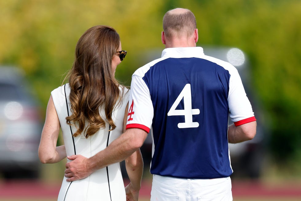 The Duke of Cambridge Takes Part In The Royal Charity Polo Cup 2022 windsor, united kingdom july 06: (embargoed for publication in uk newspapers until 24 hours after create date and time) catherine, duchess of cambridge and prince william, duke of cambridge, with their dog orla, attend the out sourcing inc. royal charity polo cup at guards polo club, flemish farm on july 6, 2022 in windsor, england. (photo by max mumby/indigo/getty images)