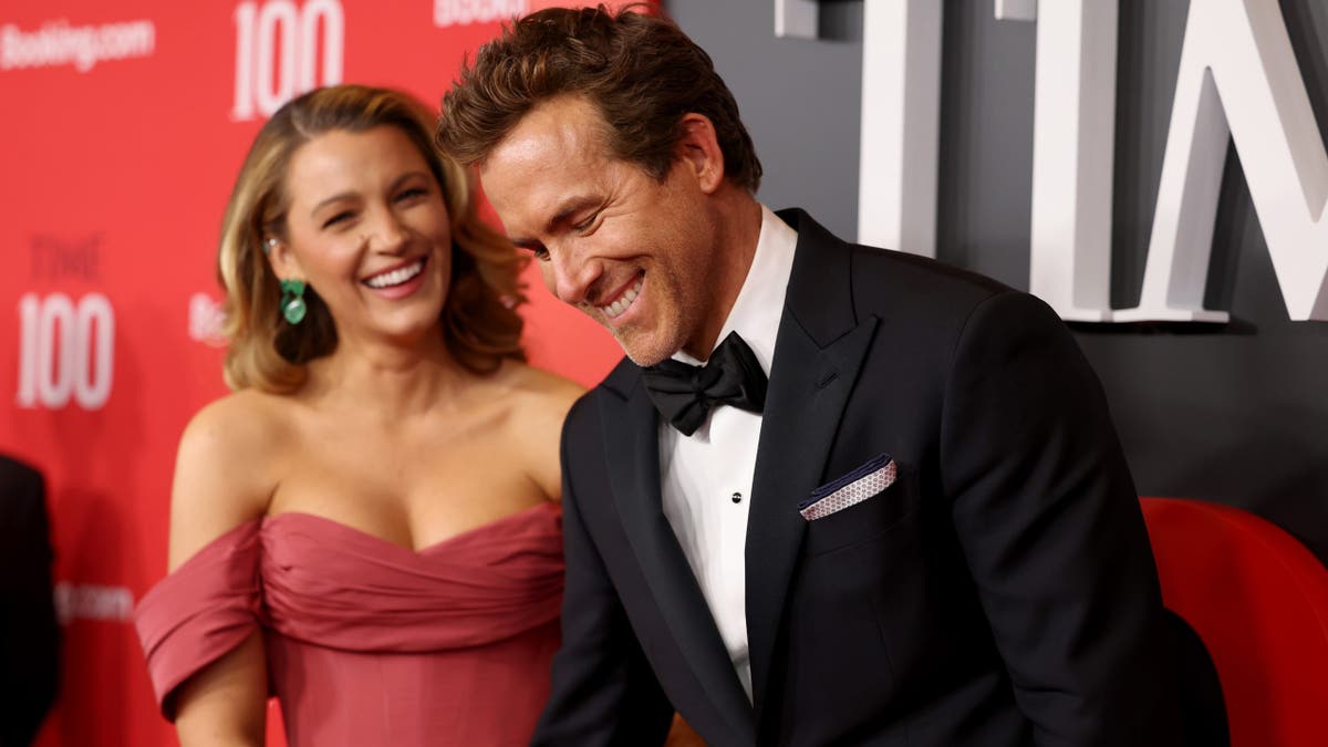 Ryan Reynolds and Blake Lively laughing