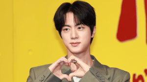 Jin of BTS attends the Netflix series 'Kian's Bizarre B&B' press conference at JW Marriott Dongdaemun Square Seoul in Jongno-gu on April 15, 2025 in Seoul, South Korea.
