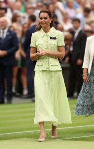 LONDON, ENGLAND - JULY 15:  Catherine, Princess of Wales following the Women's Singles Final between Ons Jabeur of Tunisia and Marketa Vondrousova of Czech Republic on day thirteen of The Championships Wimbledon 2023 at All England Lawn Tennis and Croquet Club on July 15, 2023 in London, England. (Photo by Julian Finney/Getty Images)