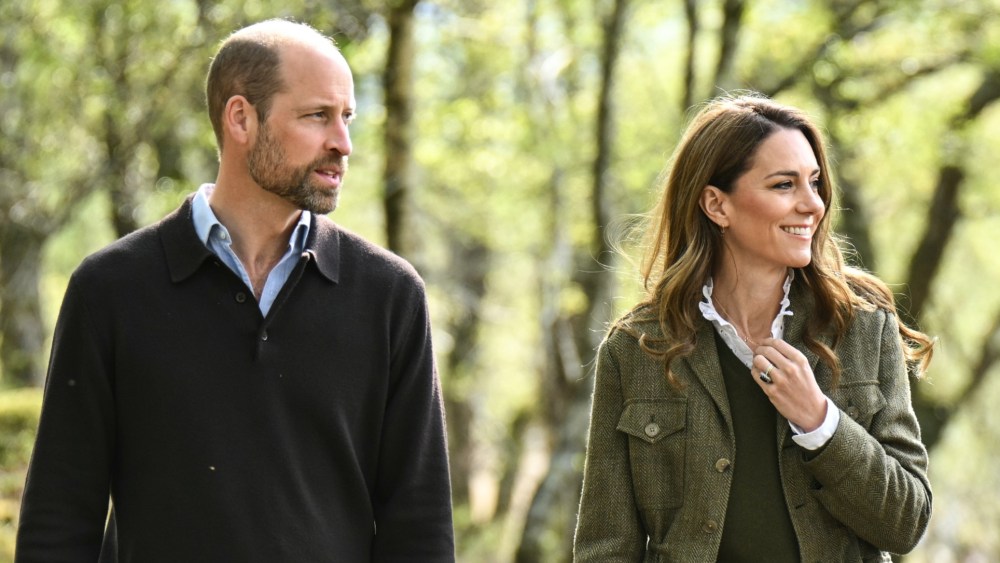 Kate Middleton Favors Tweed Jacket & See by Chloe Boots in Scotland see by chloe boots, ralph lauren tweed jacket, ARDURA, SCOTLAND - APRIL 30: (L-R) Prince William, Prince of Wales and Catherine, Princess of Wales speak with General Manager of Mull and Iona Ranger Service Moray Finch, during a visit at the Ardura Community Forest on April 30, 2025 in Ardura, Isle of Mull, Scotland. The Prince and Princess of Wales are on a two-day visit to the Isles of Mull and Iona on the 29th and 30th of April to engage with rural island communities. During their time on the islands, they will connect with local residents, highlighting the value of social bonds and underscoring the importance of safeguarding and advocating for the natural environment. (Photo by Oli Scarff - WPA Pool/Getty Images)