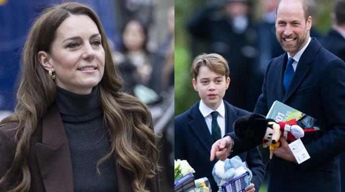Prince William, George, pregnant Duchess get spotlight during latest outing