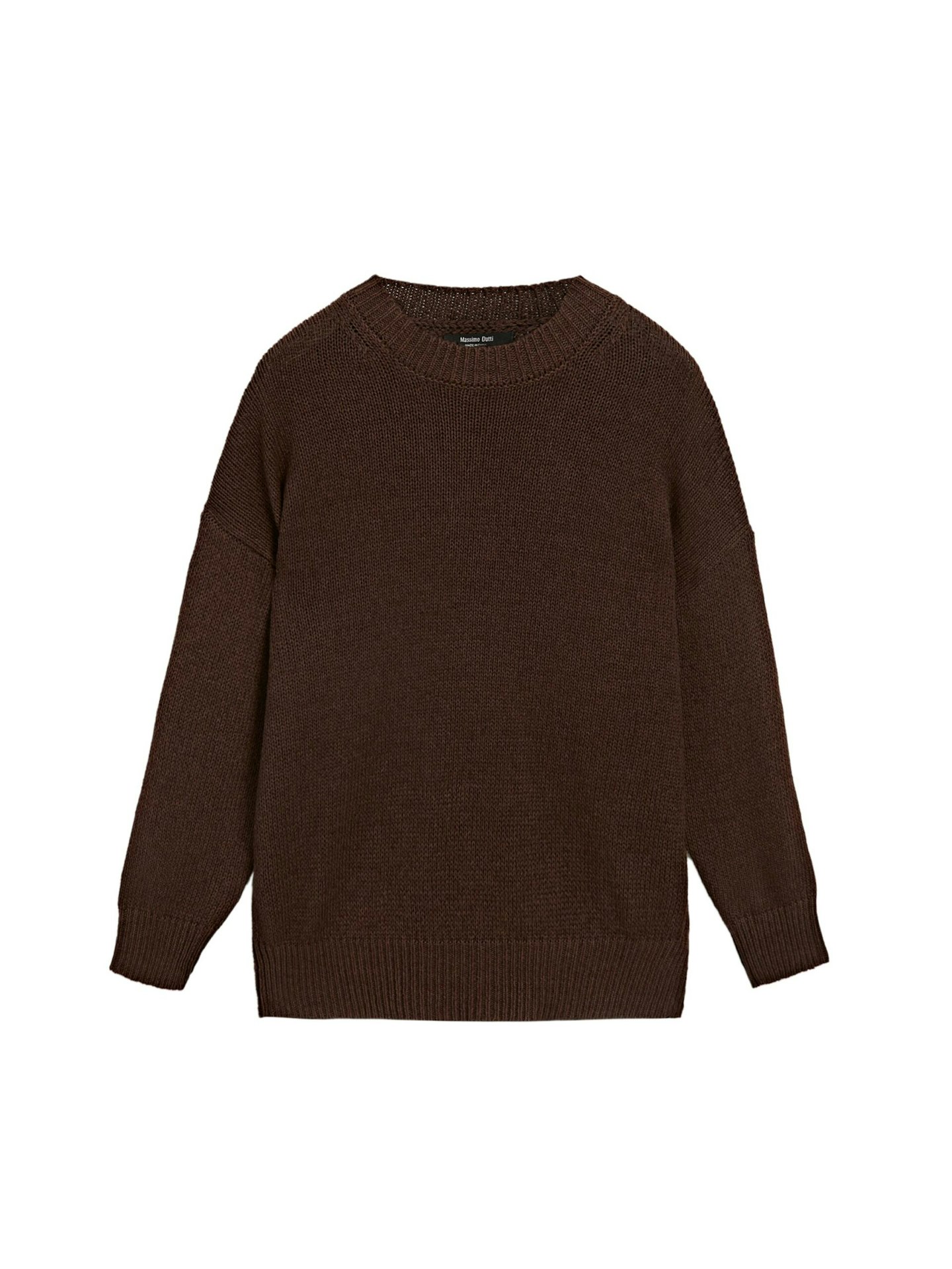 Massimo Dutti Linen-Blend Knit Crew-Neck Sweater
