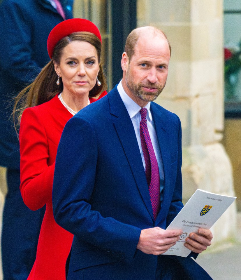 Prince William and Princess Catherine at the Commonwealth Day Service.