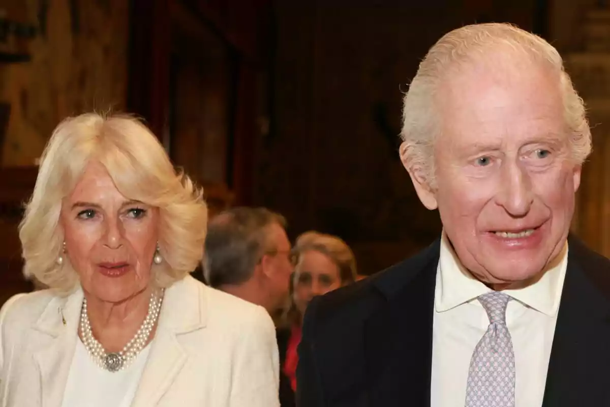 Close-up shot of King Charles III and Queen Camilla Parker in Rome. Close-up shot of King Charles III and Queen Camilla Parker in Rome.
