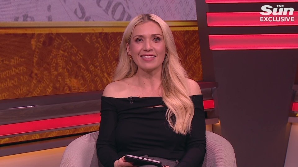 Woman on television show.