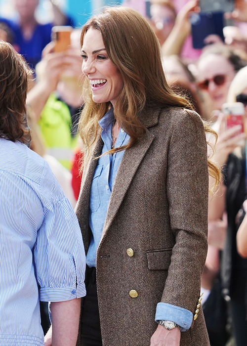 Catherine Princess of Wales, Prince William and Catherine Princess of Wales visit Tobermory, Isle of Mull, Scotland, UK. Pic: REX