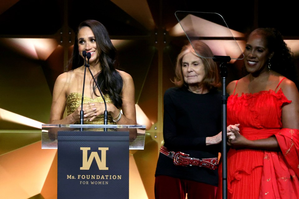 Meghan, The Duchess of Sussex, speaks at the Ms. Foundation Women of Vision Awards.