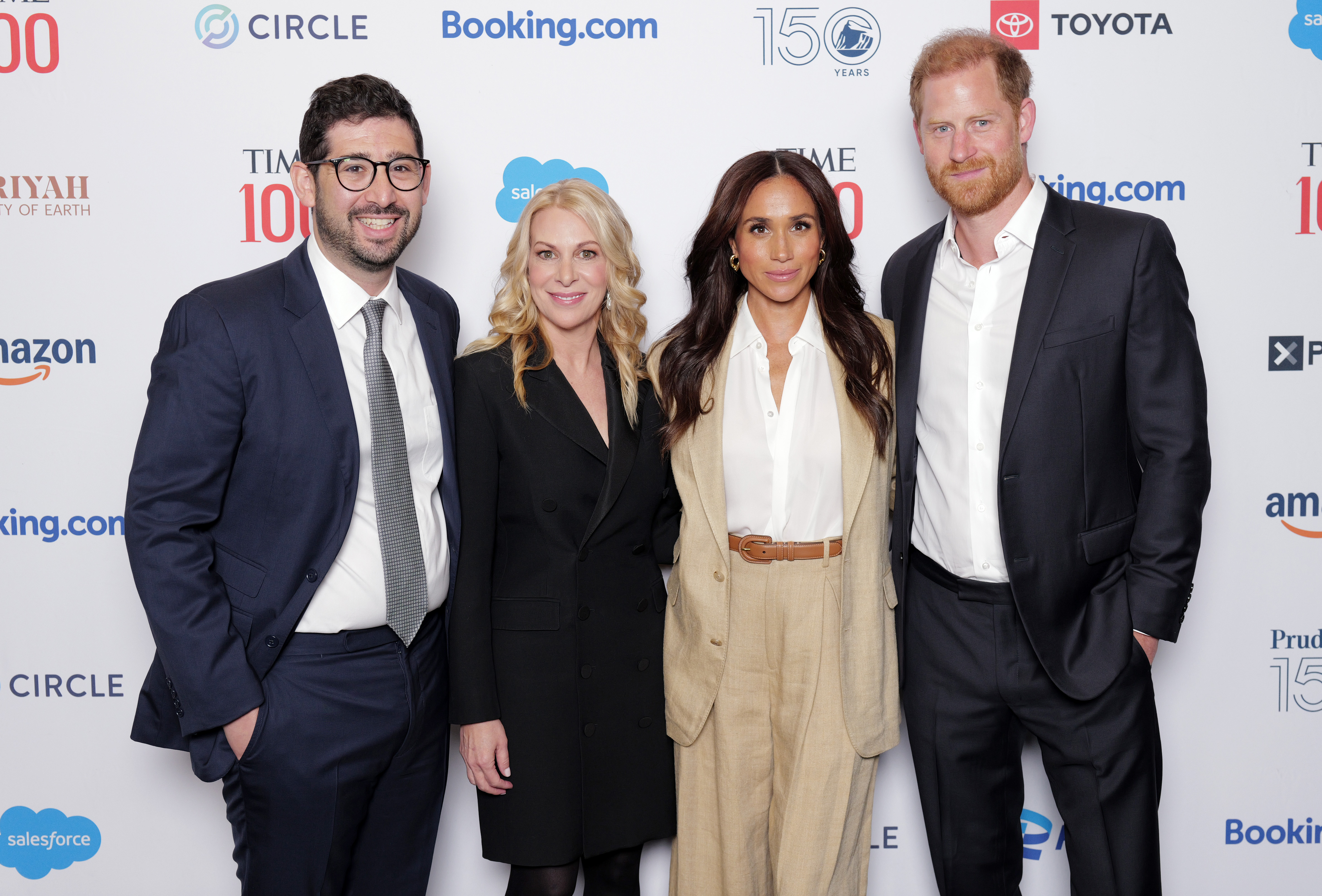 Photo of Sam Jacobs, Meghan, Duchess of Sussex, Jessica Sibley, and Prince Harry, Duke of Sussex at the TIME100 Summit.