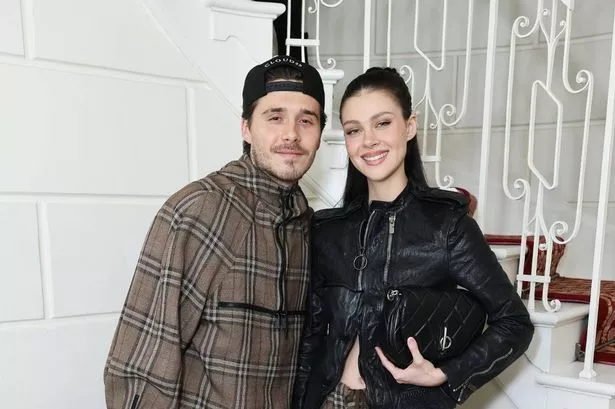 Brooklyn Beckham and Nicola Peltz at a fashion after-party in 2025